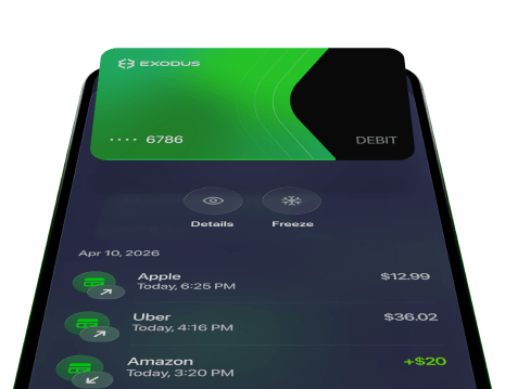 Exodus Pay Card with Apple Pay and Google Pay